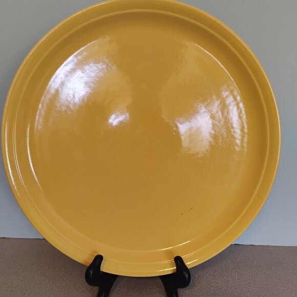 Bock Basics Cerind Mustard Yellow Large Round Platter - Picture 1 of 4